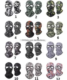 Outdoor Sport Bicycle Cycling Masks Motorcycle Balaclava Hat Helmet liner Caps Ski Mask CS windproof dust head sets Camouflage airsoft cap