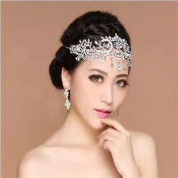 Acessórios de casamento de prata baratos Bling Tiaras de noiva Presilhas de cristal Strass Headpieces Jóias Mulheres Testa Coroas de cabelo H260i