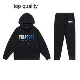 Мужские толстовки Толстовки Trapstar Hoodie Спортивный костюм Дизайнерская вышивка Черный Серый Радуга Осень-Зима Спортивный хлопковый топ с коротким рукавом Размер s m l xl 21