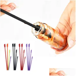 Baking Pastry Tools 4 Pcs/Set Flexible Sile Bottle Scraper Thin Last Drop Spata Makeup Brush Beauty Tool Kitchen Accessories Deliv Dh2Qz