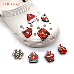 Encantos de sapato de personagens de natal HYBkuaji atacado acessórios de sapatos