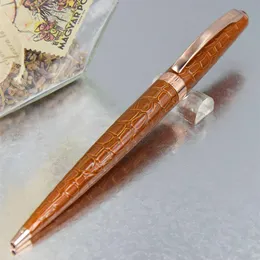 Pure Pearl Quality Classic Ballpoint Pen Silver Strömlinjeformad täckt täckt tunt krusningsfat Skrivande smidig lyxiga brevpapper Box2248