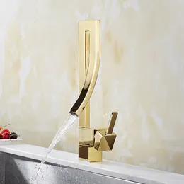 Banyo musluk itme düğmesi musluk fırçalanmış altın havza musluğu soğuk sıcak su mikseri lavabo musluk musluk pirinç güverte monte