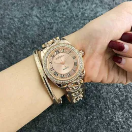 Women's Watches Contena Luxury Bracelet Watch Women Rhinestone Fashion Rose Gold Clock Reloj Mujer Relogio Feminino 220726