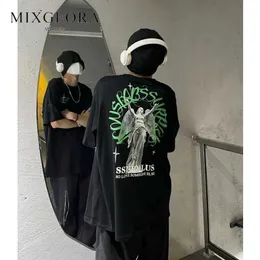 Designer-Modekleidung Hip-Hop-T-Shirts Rock-T-Shirts Mix Geora Baumwolle Amerikanische Hip-Hop-Modemarke Kurzarm-T-Shirt Herren-Oversize-Street-Fashion-Paar-T-Shirt