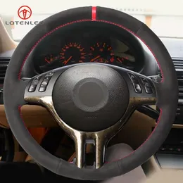 Black Suede Car Steering Wheel Cover for BMW 3 Series E46 2000-2006 5 Series E39 2000-2003 E53 X5 2003 Z3 E36 2000-20022102