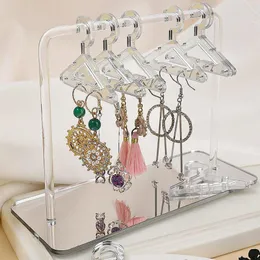 Jewelry Pouches Hangers Clear Acrylic Display Rack Earrings Hanging Clothes Stand Storage Shopwindow Manager Racks