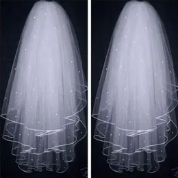 Tulle White Ivory Three Layer Bridal Veils High Quality Simple Short Elbow Length Soft Wedding Veil Accessories for Brides265s