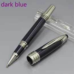 Wysokiej jakości jfk ciemnoniebieski metalowy wałek piłka ballpoint pen fontanna pen biurowe biuro piśmienne promocja