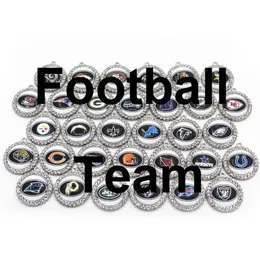 Whole 32PCS Mix 32 Football Team Sport Charms Dangle Hanging Charms DIY Bracelet Necklace Jewelry Accessory America Charms2707