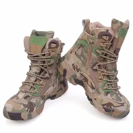 Botas do exército tênis táticos tênis táticos deserto Cahide Botas respiráveis Delta Commandos camuflage Black Outdoor caminhada sapatos