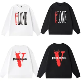 Loose Designer men hoodies vlone logo O neck mens woman Tops hoody pullover sweatshirts loose long sleeve jumper Men's Tops clothing with printing Big v vlone Hoodies