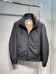 Giacca nera da uomo di alta qualità autunno inverno nuova giacca a vento da esterno di marca di lusso top designer