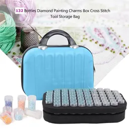 132 Flaschen Diamant-Malerei-Aufbewahrungsbox, Perlenbehälter, Stickerei, Handtasche, Strass-Etui, Organizer, Diamant-Stickerei-Werkzeug, C0116215H