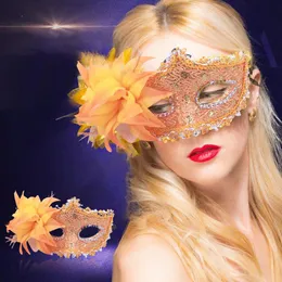 Sexig cosplay ansikte täcker kreativa utsmyckade strass halva ansiktet spets venetian masque lady face cover maskerad för fest
