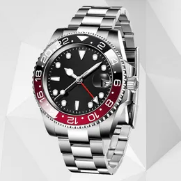 디자이너 시계 Mens 시계 GMT Pepsi AAA 품질 자동 기계적 움직임 Bioceramic 904L 방수 Luminous Montre Luxe Watcher Man Dhgate Wristwatches