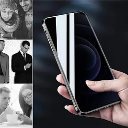 Capa de vidro de privacidade magnética para iPhone 13 14 Pro Max Anti-Spy 360° Capa protetora para celular Capa transparente
