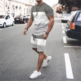 Męskie dresy 3D Casual Tshirt Sets Sportswear for Male OversizeS Clothing Shorts Suit Men Summer Beach 230721