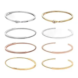 Charm Bracelets High Quality Original 925 Sterling Sier Jewelry Fashion Signature I-D Bangle Womens Gifts Drop Delivery Dhpbf