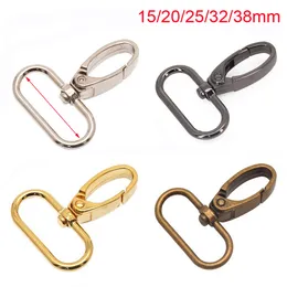 10pcs/lot 15/20/25/32mm/38mm Metal Snap Hook Lobster Clasp Collar Carabiner Belt Buckles DIY KeyChain Bag Part Accessories