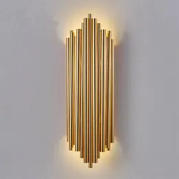 Nowa lampa ścienna Art Deco Nowoczesne światło ściany H50CM Złote Home Lighting Luksusowe El Lights 90-260V2285