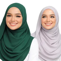 Sciarpa a bolle monocromatica in chiffon di perle Vendita diretta di alta qualità Hijab s Ethnic Factory 2021200G