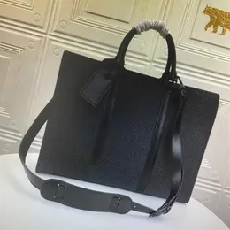 SAC PLAT Horisontell Zippe Designer Portfölj Business Crossbody Handbag Luxury Totes Fashion Men Shoulder Bag Canvas Leather lapto257U