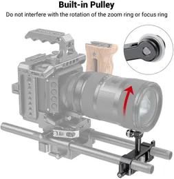 フィルターSmallrig 15mm LWSカメラの長いレンズのサポートサポートハイト調整可能なDSLRカメラリグレンズアダプター2680