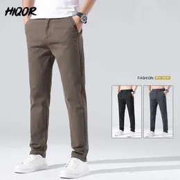 Męskie spodnie Hiqor y2k stretch szczupły dżinsy wiosna lato koreańska moda swobodna bawełniana marka ropa roupas Masculinas