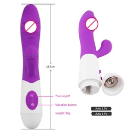 Frequency G-point Vibration 30 Massage for Women Dual Silicone Dildo Waterproof Vagina Stick AV Adult 210630272s