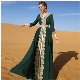 Ubranie etniczne Ramadan Eid Chifon Abaya Dubai Turcja Islam Muzułmańska Długa sukienka Abayas dla kobiet Caftan Marocain de Soiree Femme Musulmane 230721