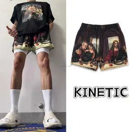 Designer de moda curta roupas casuais cinéticas bordadas em cruz marca de moda americana esportes basquete shorts soltos e de secagem rápida tendência masculina verão