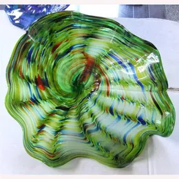 Modern Handmade Blown Glass Wall Plate Lamps Murano Glass Chihuly Style Art Light258w