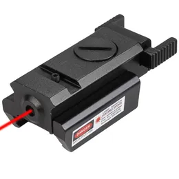 Taktik Tabanca Lazer Görme Avı Optikleri Mini Kırmızı Lazer Görüş Kapsamı Tabanca Airsoft 20mm Raylar Kullanım