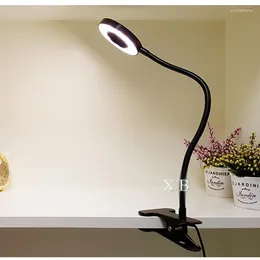 Masa lambaları LED masa lambası 5W Kelepçe kısaltılabilir okuma hafif göz bakımı usb başucu bebek gece klibi