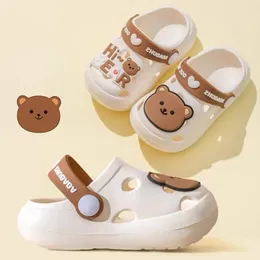 Slipper Summer Children's Cold Slippers Indoor Non slip and Soft Bottom Comfort Cute Baby Hole Shoes Boys and Girls Home Slippers 230721
