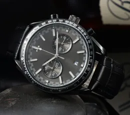 2024 Omeg New Six Stitches Luxury Mens Watches Quartz Assista Top Brand Hot Clock Strap Strap Men Acessórios de Moda Estilo Ome-01