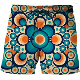 Pantaloncini da uomo 2023 Colore divertente Stampa 3d Uomo Donna Estate Pantaloni casual Quick Dry Beach Board Vertigo Hypnotic