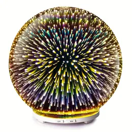 1 st 120 ml eterisk oljediffusor, 3D Visual Glass Ball Cover Aromaterapi Diffusor Cool Mist Folidifier med Auto Shense-inställningar för hem, kontor