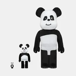 Nya stocktrendprydnader, dockor, handleksaker, barns gåvor, vardagsrumsdekoration, Bearbrick 1000% 400% koagel Plush Panda Buildblock Bear äkta uppsättning, 400-1000% 28-70cm