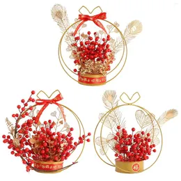 Kwiaty dekoracyjne chiński koszyk kwiatowy dekorator stołowy wiszący wiosenny festiwal Centralny rok na wakacje na imprezę wewnętrzną