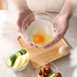 Skålar matlagning transparent borosilikat glas skål hushålls desserter frukt sallad stor soppa