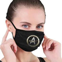 Máscara de boca lavável e reutilizável de Star Trek antipoeira meia face máscara de boca para homens e mulheres à prova de poeira com presilhas pretas242f