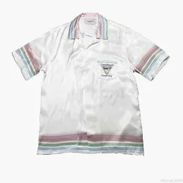 Casa Designer Fashion Clothing Dorts Tracksuits Casablanca 22SS Tennis Club Printed Silk Shirt Sere Shirt للرجال للنساء زوجين فضفاضة