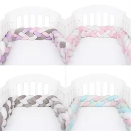 Cushion Decorative Pillow 2 2 Meter Baby Bed Bumper Infant Braid Cot Cradle Cushion Knot Crib Protector Room Decor276C