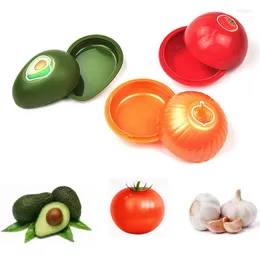 Garrafas de armazenamento Alimentos Frutas Legumes Caixa Abacate Saver Cebola Tomate Alho Caixas Organizadores Recipiente Cozinha Utensílios Frescos