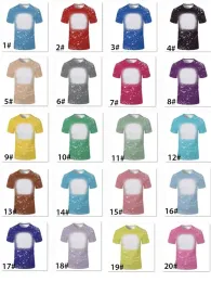 UPS Men Women Party Supplies Sublimation Bleached Shirts Heat Transfer Blank Bleach Shirt Bleached Polyester T-shirts 7.23
