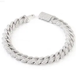 Moissanit Schmuck Herren Kubanische Gliederkette 925 Sterling Silber Kubanisches Armband