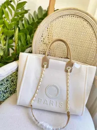 Channel Designer Deauville Tote Luxury Top Handle Shopping Bags Cc Wallet Crossbody Womens Mens Luxurys Clutch Travel Chain Purse Pochette