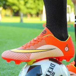 Athletische Outdoor-Fußballschuhe für Erwachsene, professionell, FG/TF, rutschfeste lange Spike-Fußballschuhe, junge Kinder, hohe Knöchelstollen, Gras-Fußball-Turnschuhe 230721